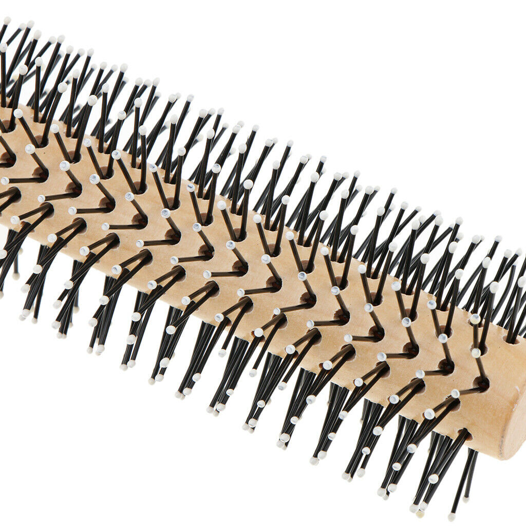 3x Wood  Brush Round Hair Comb Wavy Curly Styling Care Curling Brush