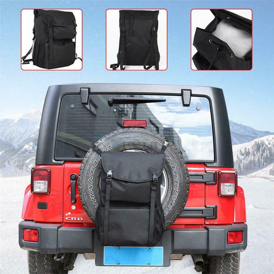 1PCS Car Spare Tire Multifunctional Storage Bag Black For Wrangler JK TJ JL