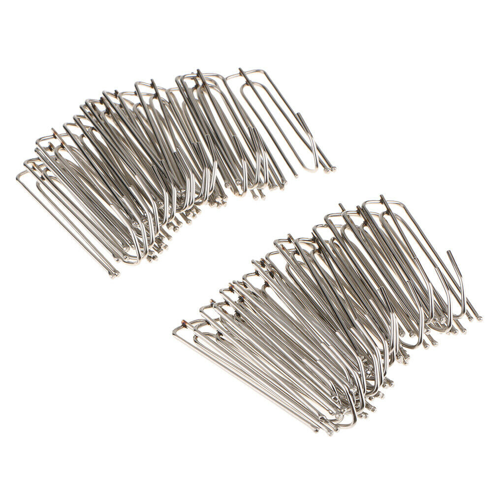 30Pieces Curtain Pleater Tape Hooks Stainless Curtain Pleat Hook, Pinch Pleat