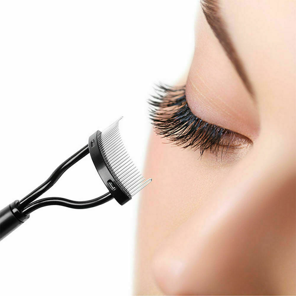 New Makeup Mascara Guide Applicators Steel Needle Eyelash Comb Eyebrow Brush