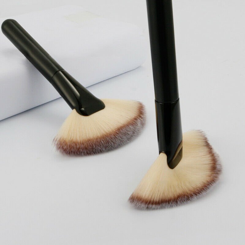 Soft Makeup Large Fan Brush Foundation Blush Blusher Highlighter Cosmetic.l8