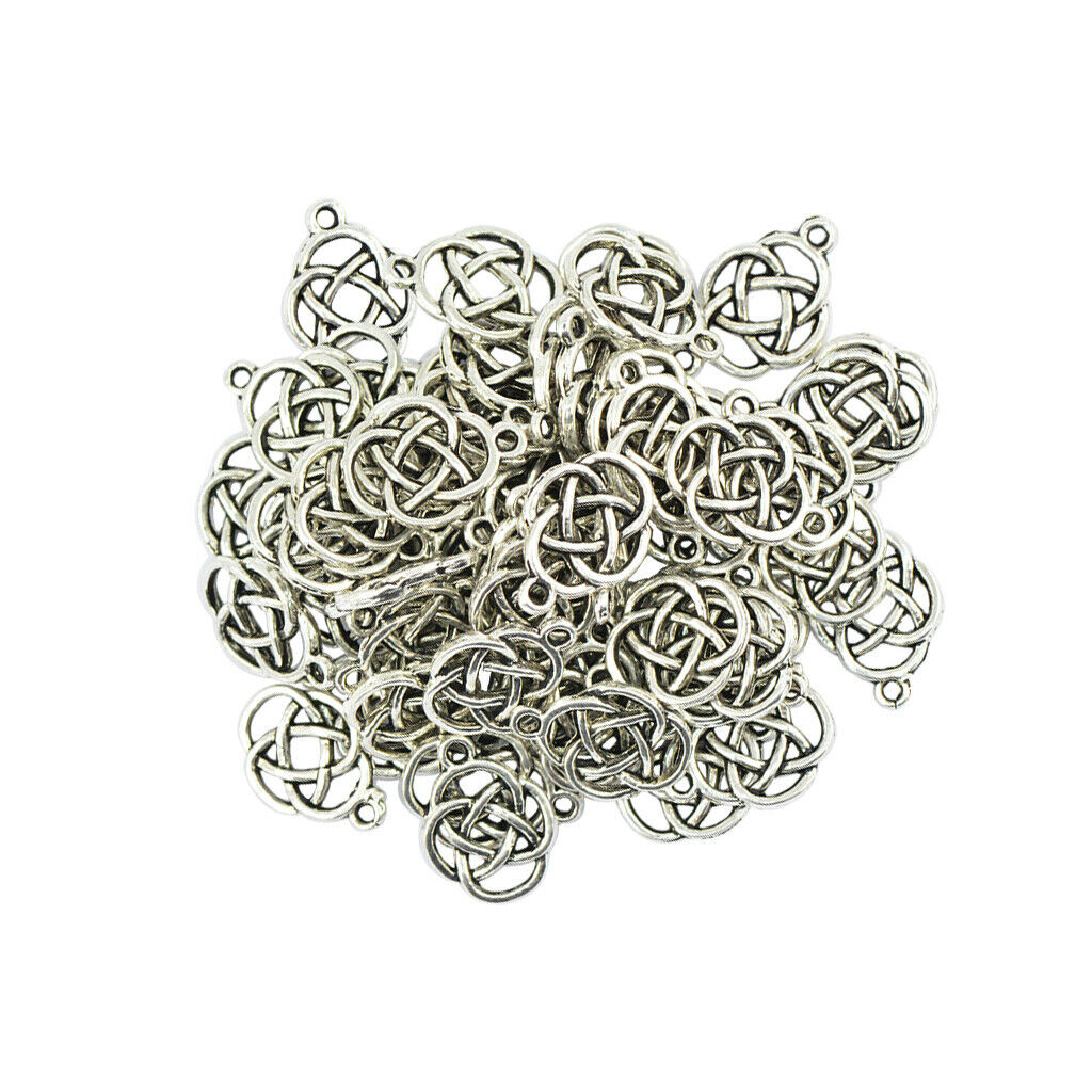 50pcs Celtic Knot Connector Beads Earring Bracelet DIY Making 17.5x13 mm