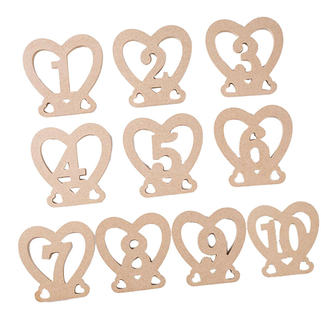 Wedding Table Numbers by 1-10 Wooden Table Numbers for Wedding Party Events or