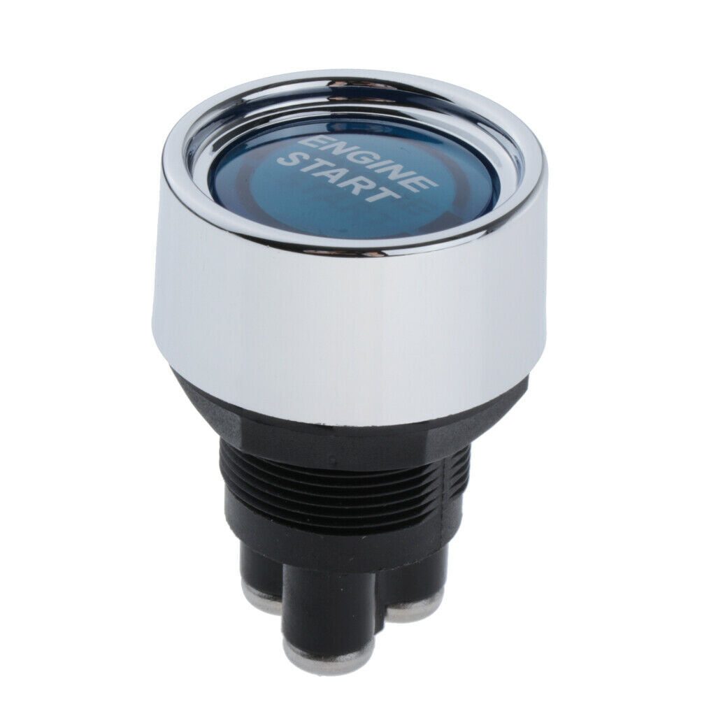 1Pcs Push Button Ignition Switch Multifunctional 50A for Car Blue Universal