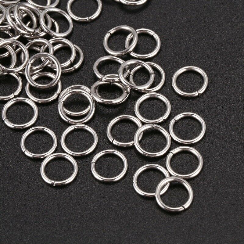 2X(500 Stainless Steel Open Jump Rings 7mm Dia. Findings O9Z5)