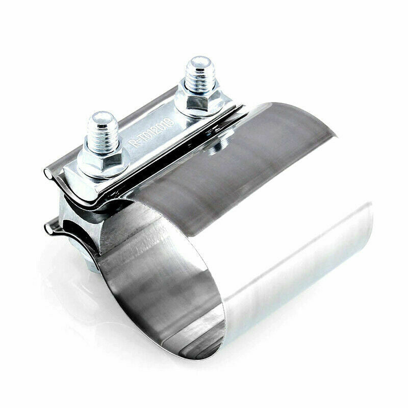 Modification StainlessSteel 2.5inch 63mm Car Exhaust Pipe Clamp Tip Hoop Fitting