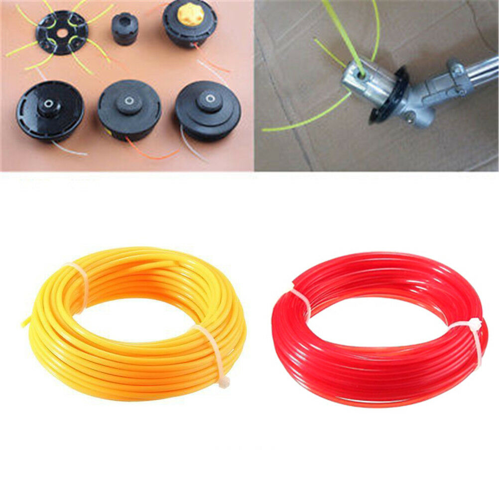 10m x 2mm strimmer line brushcutter grass trimmer nylon cord wire round striO*WF
