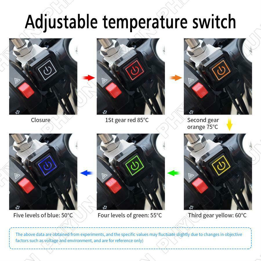 12V Motorcycle ATV Five-speed Heating Electric Handle Cover Warmer Grip Cover