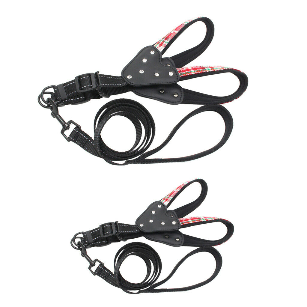 Christmas Adjustable Pet Dog Vest Harness Puppy Leash Training Collar Red S