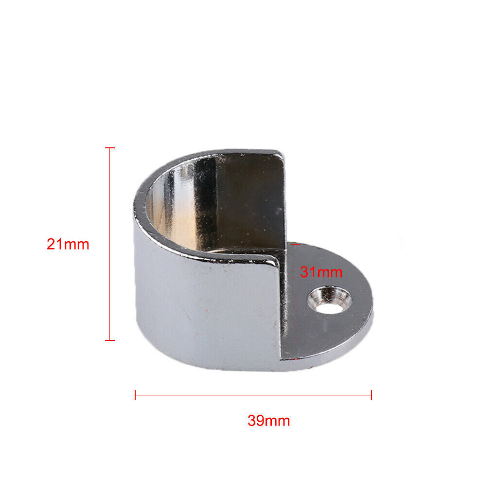6Pcs Round Wall Mounted Curtain Rod Rail Finials Ends Caps for 25mm Pole