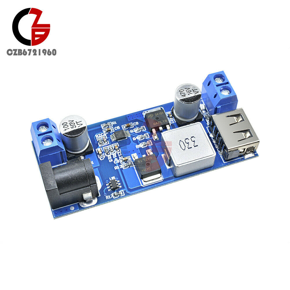 2PCS DC 24V/12V To 5V 5A Step Down Power Supply Module 9-36V 30W Buck Converter
