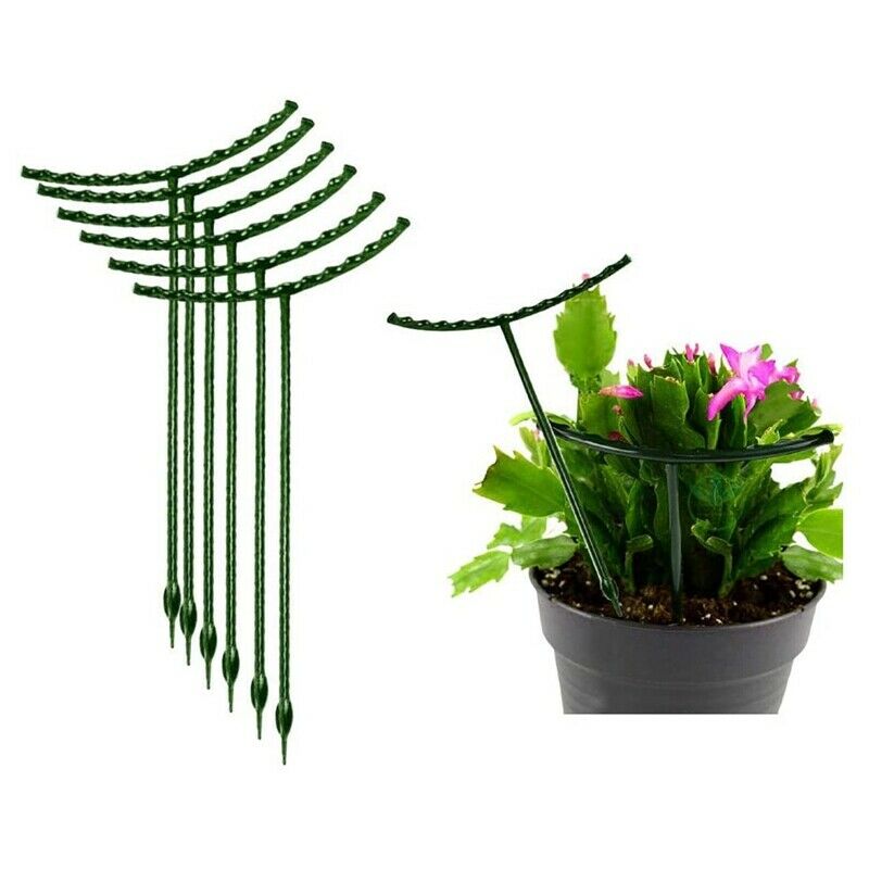 12 Pcs Small Plant Support Stakes,Garden Flowers Green Plant Support , PlantX9D5