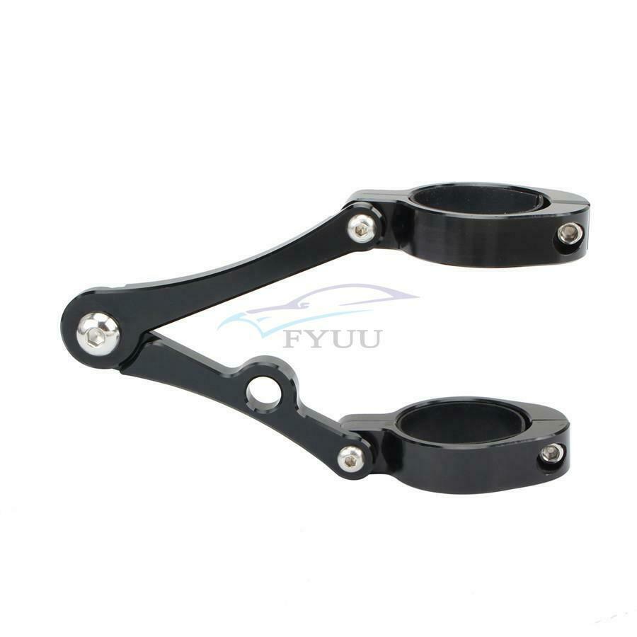 7-inch Black CNC Motorcycle Headlight Housing + 48MM Adjustable Front Fork Clamp