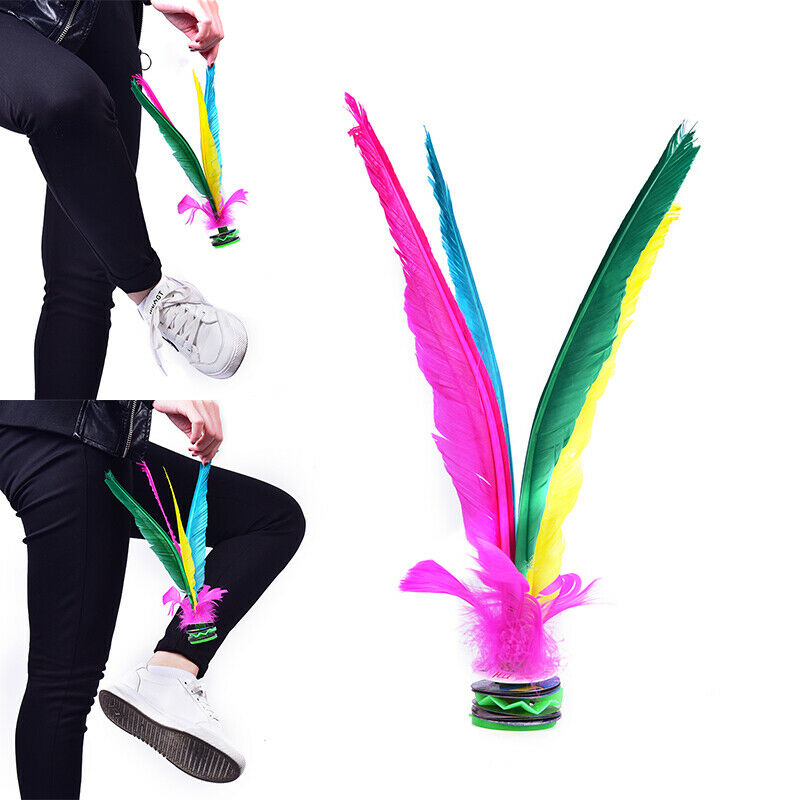 Colorful China Jianzi Footbal Foot Kick Chicken Feather ShuttlecockFor Fi.l8