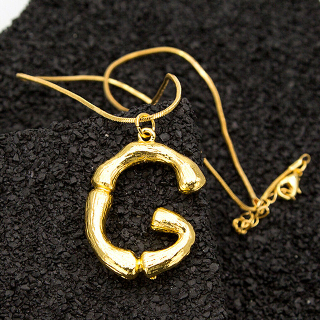 New fashion alphabet G-L Letter pendants chain necklace name necklace G