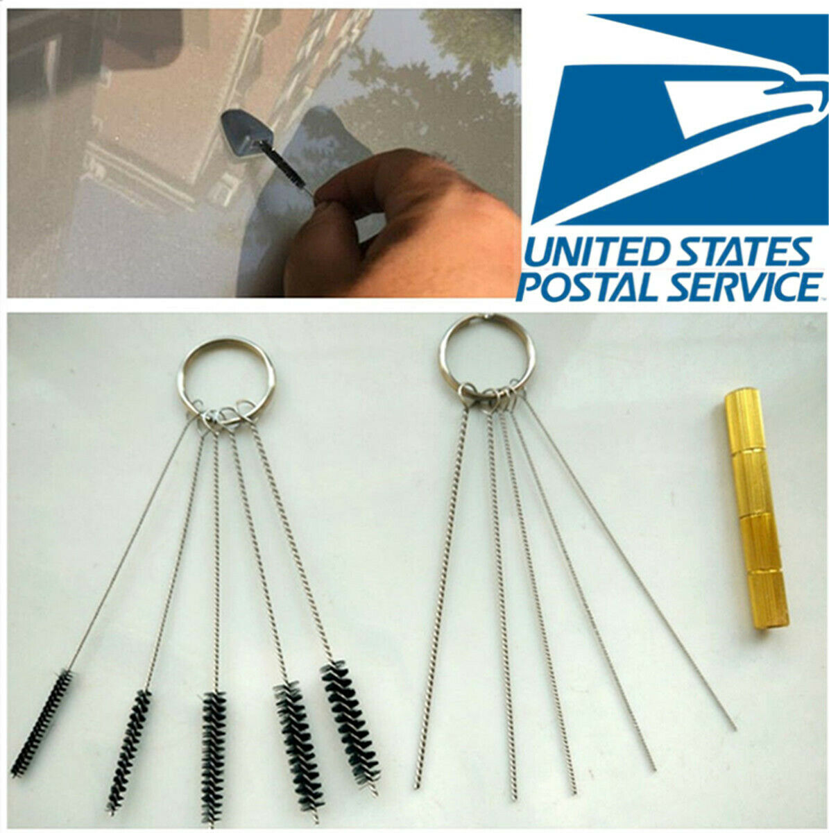 1Set Car Windshield Spray Jet Nozzle Cleaning Needle Brush Tool Thoroughly Clean