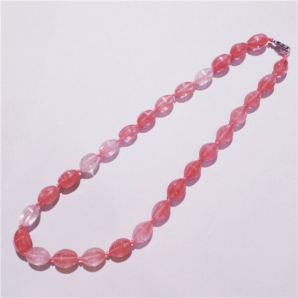1 Strand 14x10mm Red Cherry Quartz Faceted Lantern Beads Necklace 42cm HH9211