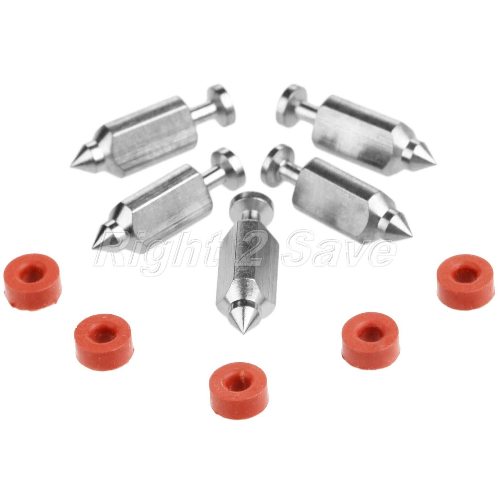Carburetor Float Valve Needle Seat Kit For Briggs & Stratton Replacement 5Pcs