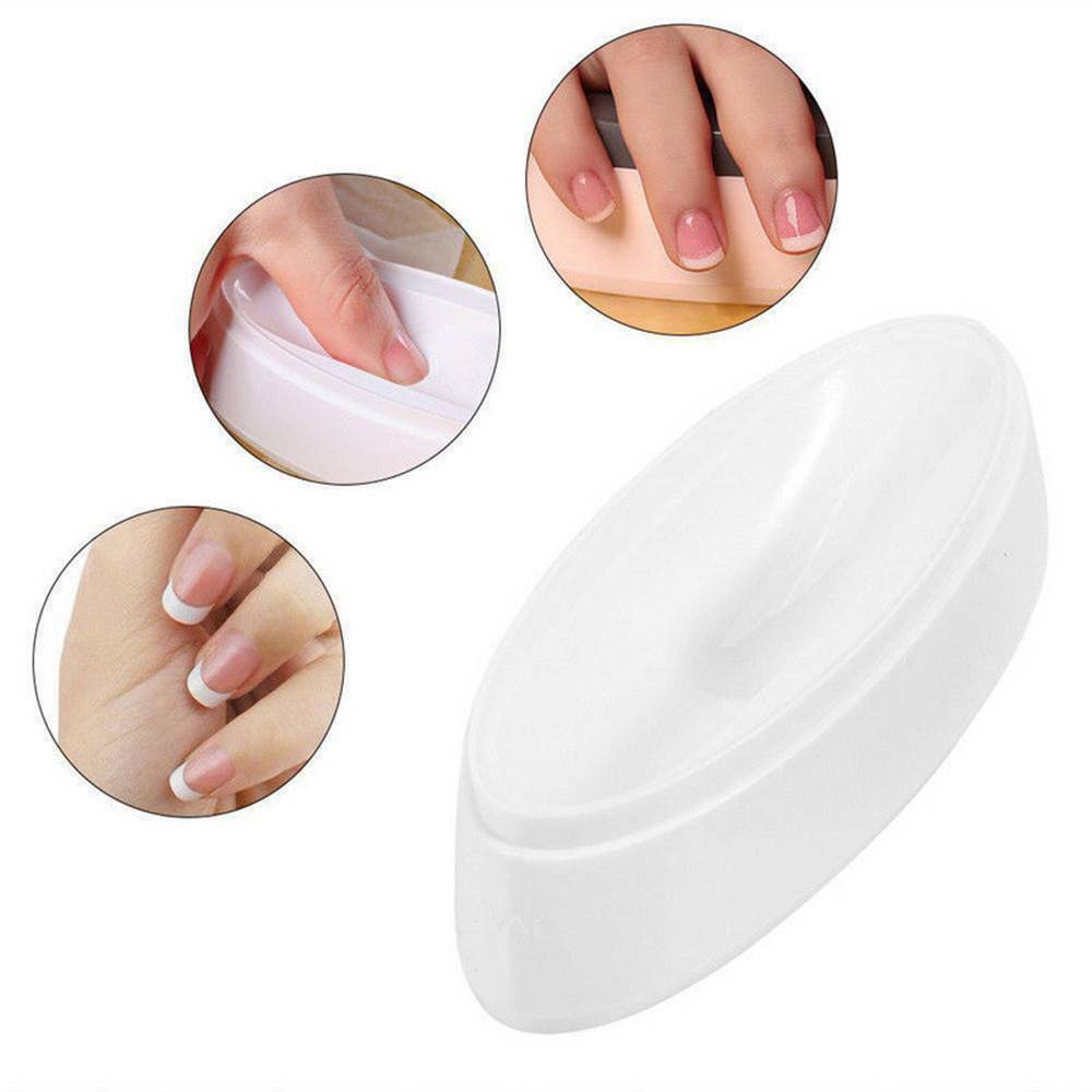 White Nail Dipping Powder French Tray Manicure Mould Nail Dip Container Salon