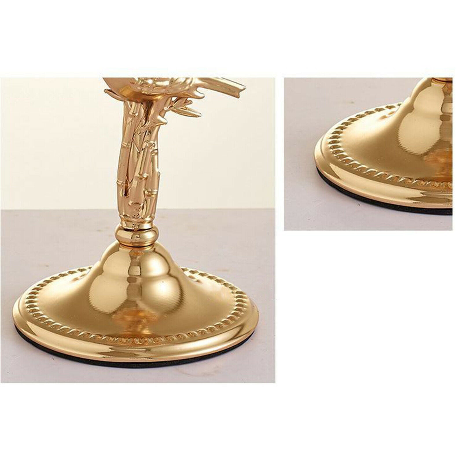 Metal Crystal Candlestick Pillar Candle Holders Stand Wedding Decoration M