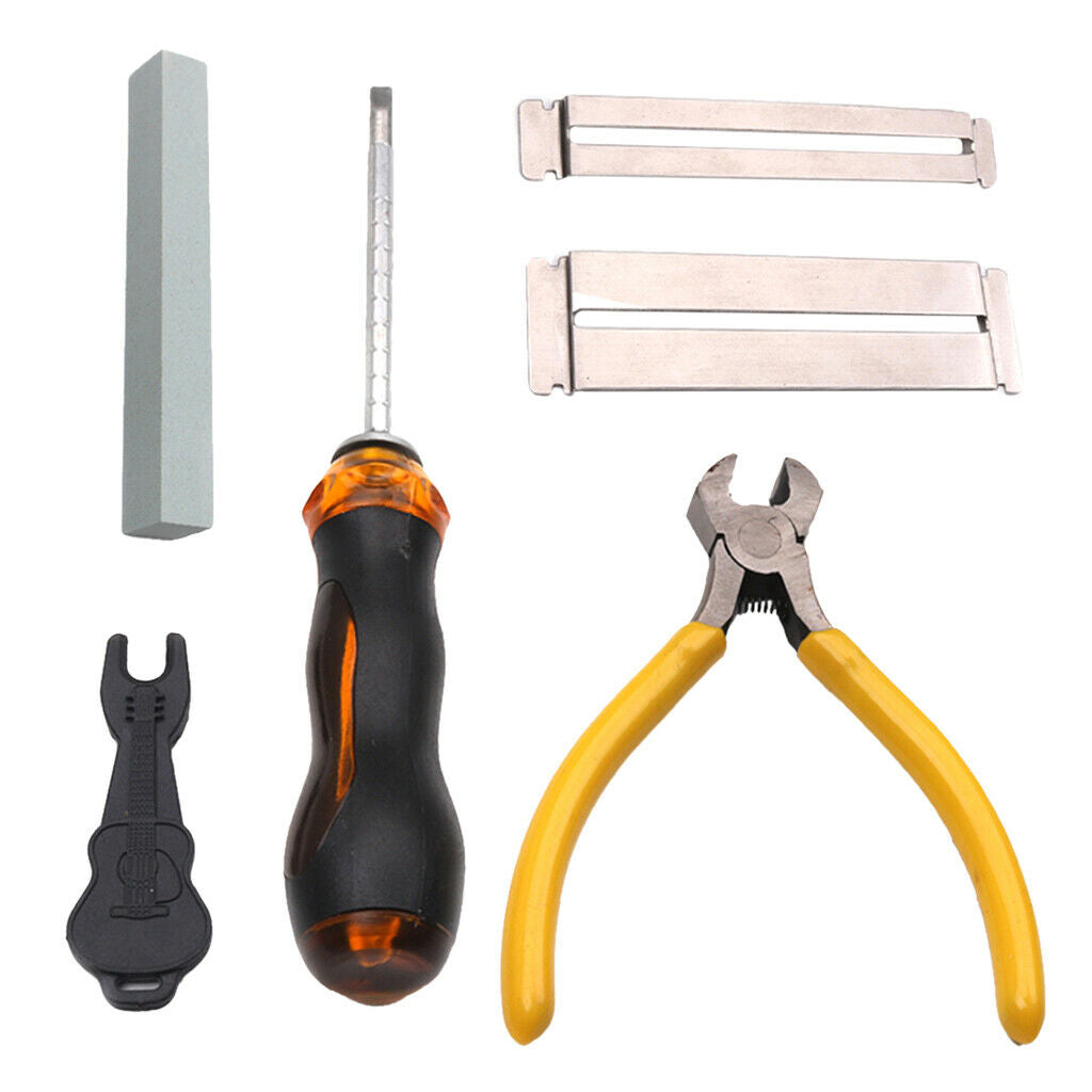 Guitar Luthier Tool Kit Supplies Fret Guards Puller Pliers Leveling Sanding