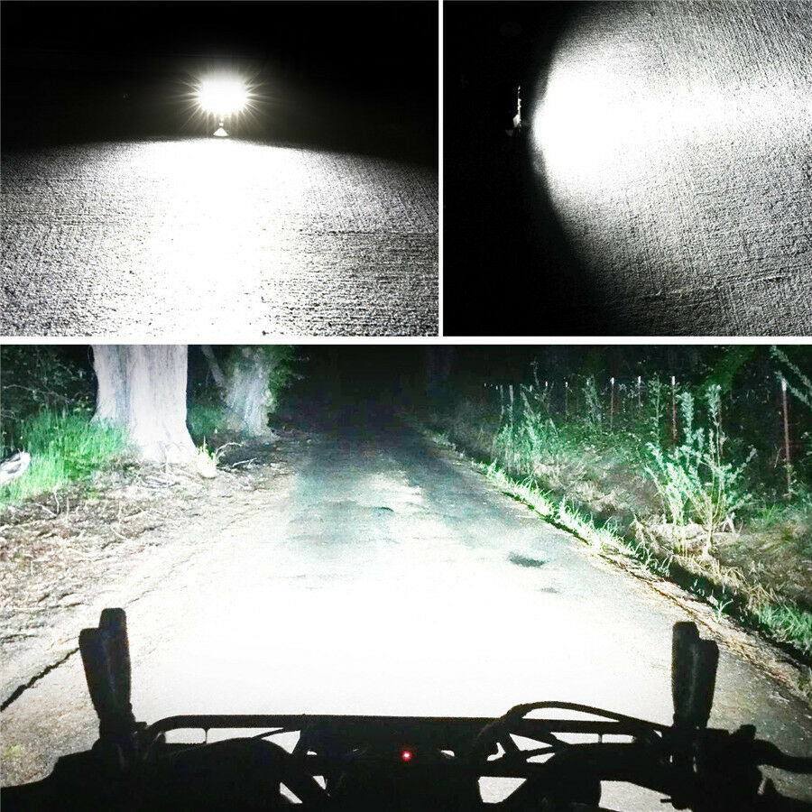 2 Pcs Car Truck 200W 20LEDs Spot Flood Work Driving Fog Light Bar with Bracket