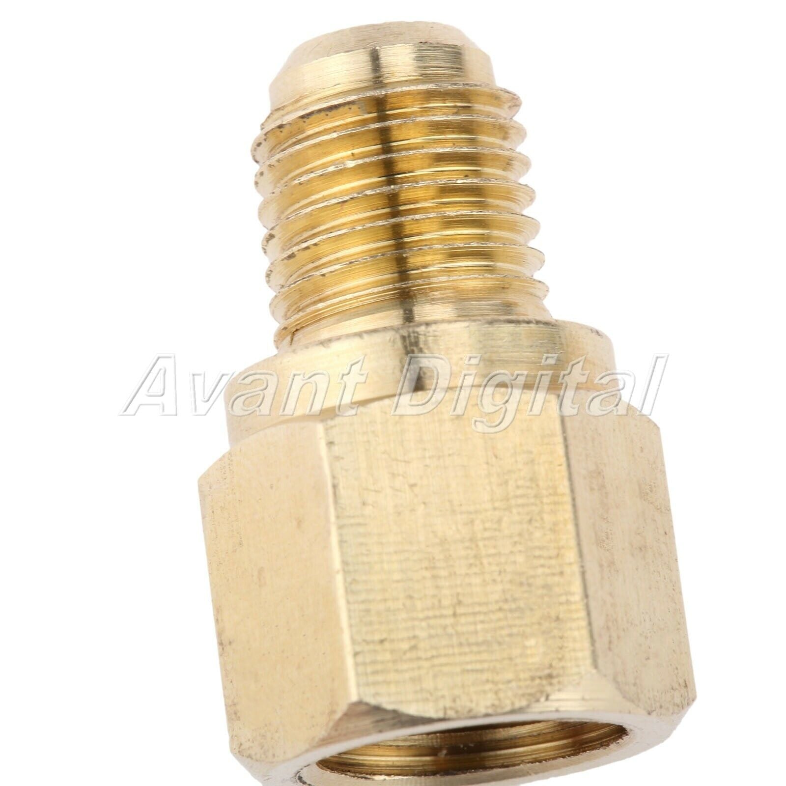 R134a Refrigerant Tank Adapter 1/2'' ACME Female x 1/4'' Male Flare Fitting Hot