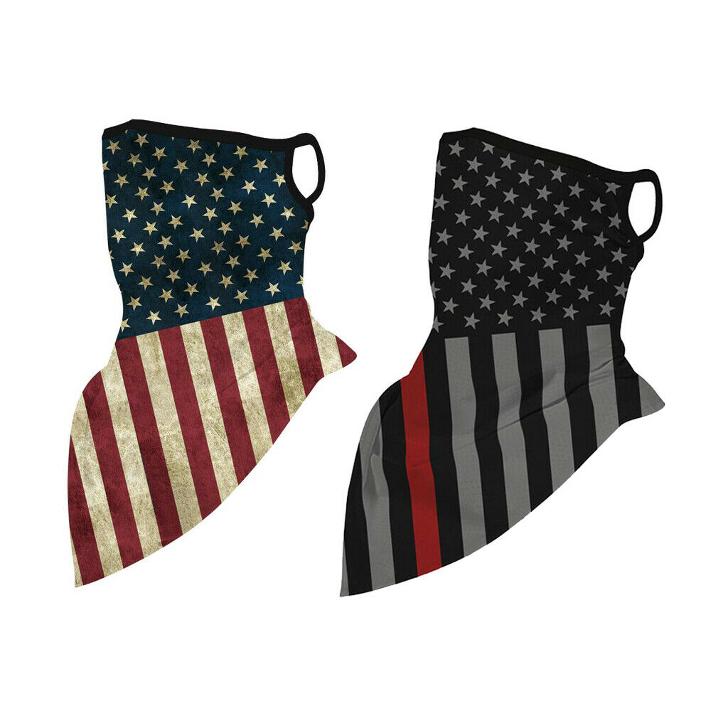 2PCS Mens Outdoor Sport Bandana Face Balaclava Neck UV Windproof Motorcycle