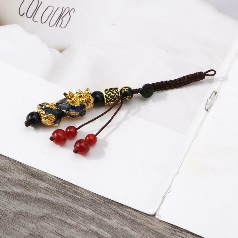 Thermochromic Pixiu Keychain Pendant Creative Crafts Men's Car Keychain