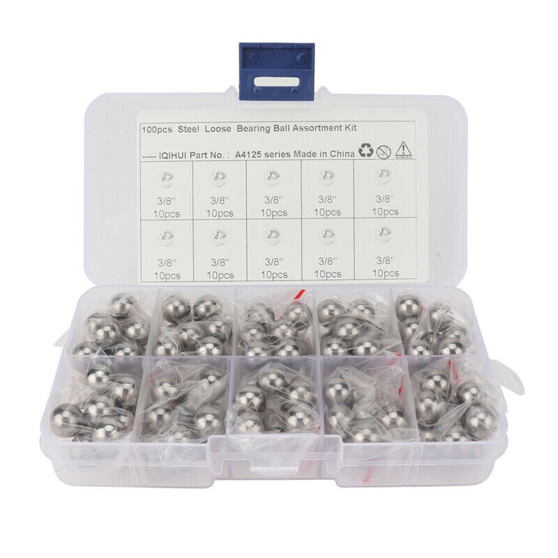 100 PCS 3/8" G25 High Precision Chrome Steel Bearing Balls Chromium AISI 52100
