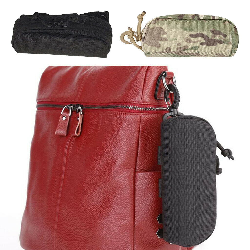 2 Pack Portable Sunglasses Box Storage Zipper Molle Goggle Glasses Bag Nylon