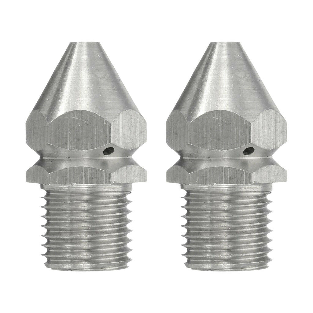 2pc Pressure Washer Drain Sewer Cleaning Pipe Jetter 4 Jet Garden Accs Parts