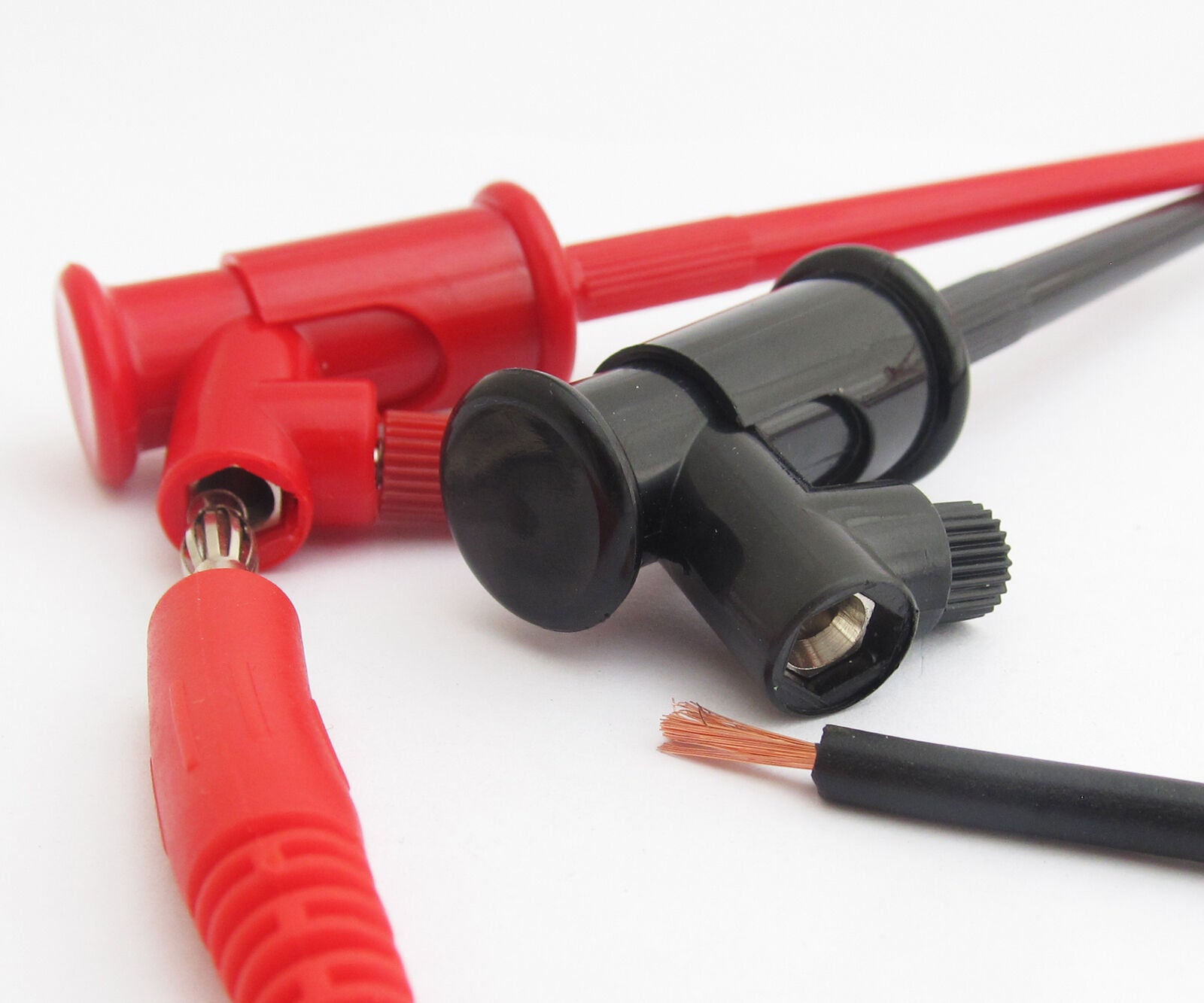 1pair Screw Control Spring Loaded Push Open Clip Hook Professional Test Clip