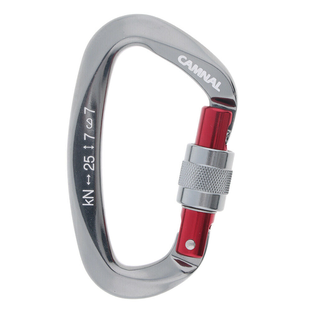 Climbing Screw Locking Carabiner Heavy Duty Hammock Screwgate Clip Hook