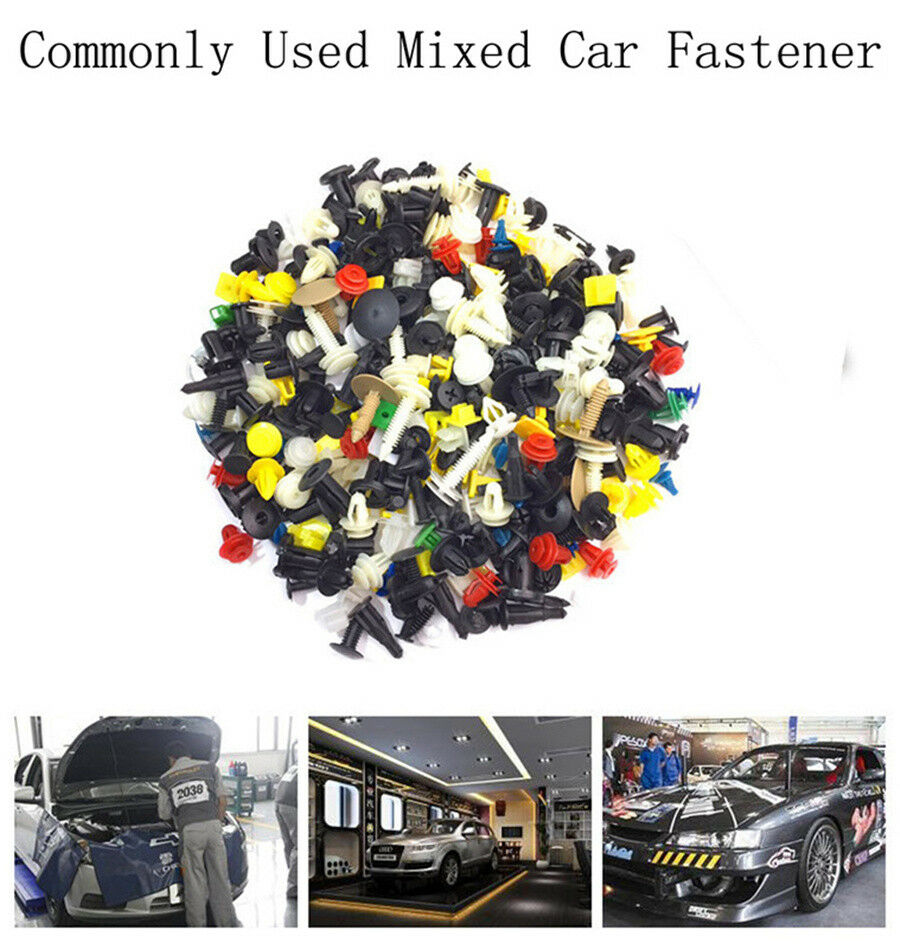 1000Pcs Cat Door Trim Panel Clip Fasteners Bumper Rivet Retainer+1x Remover Tool