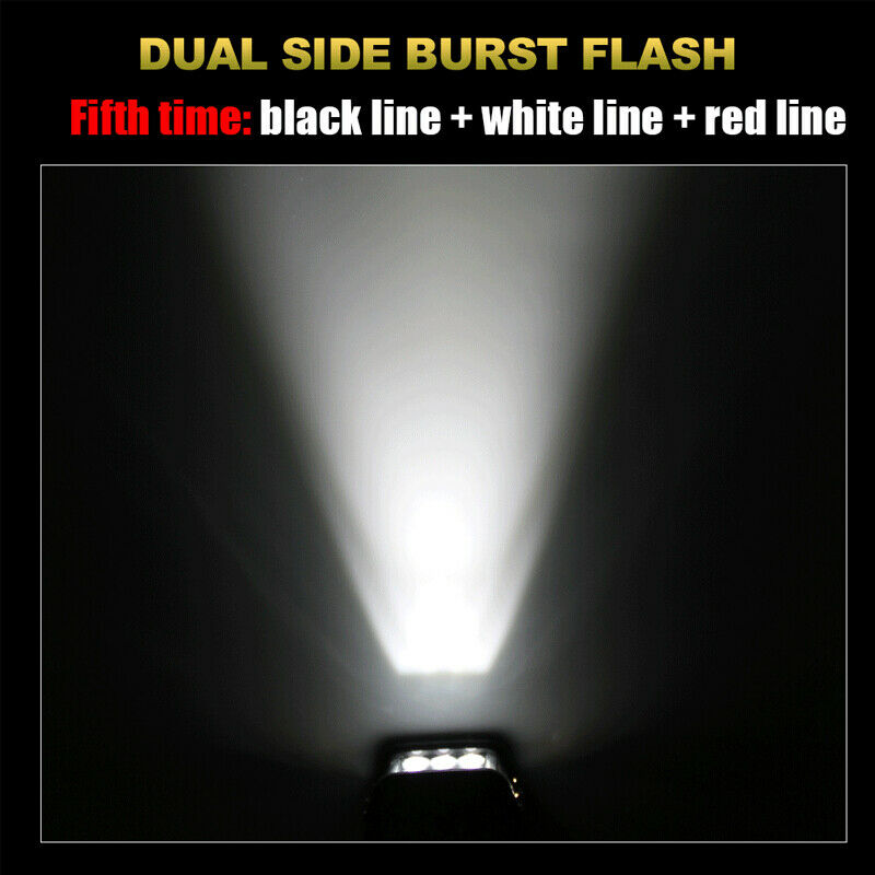4Inch Work Side Shooter LED Light Bar Combo Pod White & Amber Strobe Lamp SU Kt