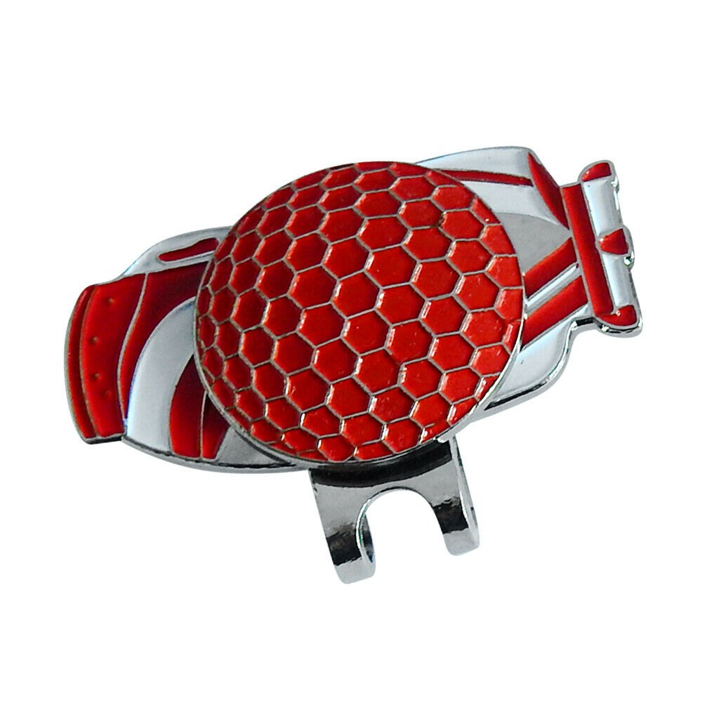 3Pcs Golf Bag Alloy Golf Ball Marker with  Hat Clip Golfer Gifts