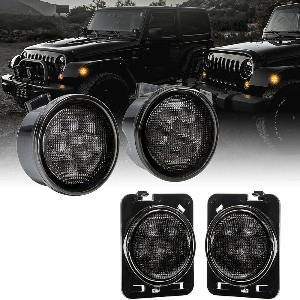 For Jeep Wrangler JK/Unlimited LED Turn Signal Side Marker Light Replacement Kit