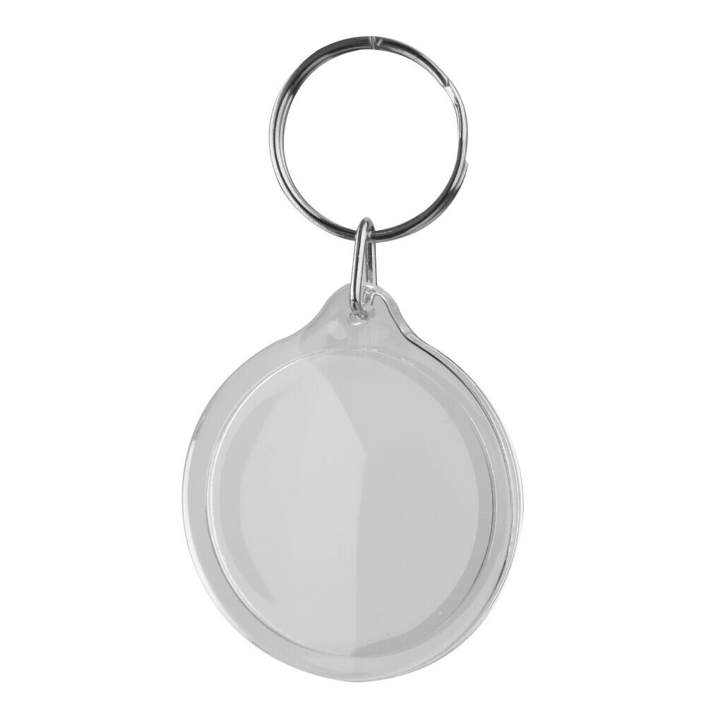 30PC Acrylic Key Ring Ketchain Picture Frame Keychain Blank Insert Photo