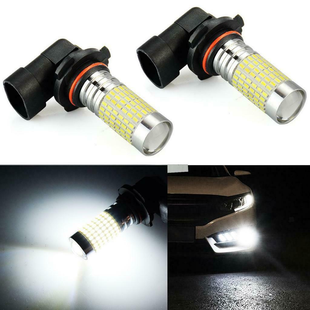 2 Pieces 9006 LED Fog Light Bulbs w/ Projector 1200 Lumens 6000K Xenon White