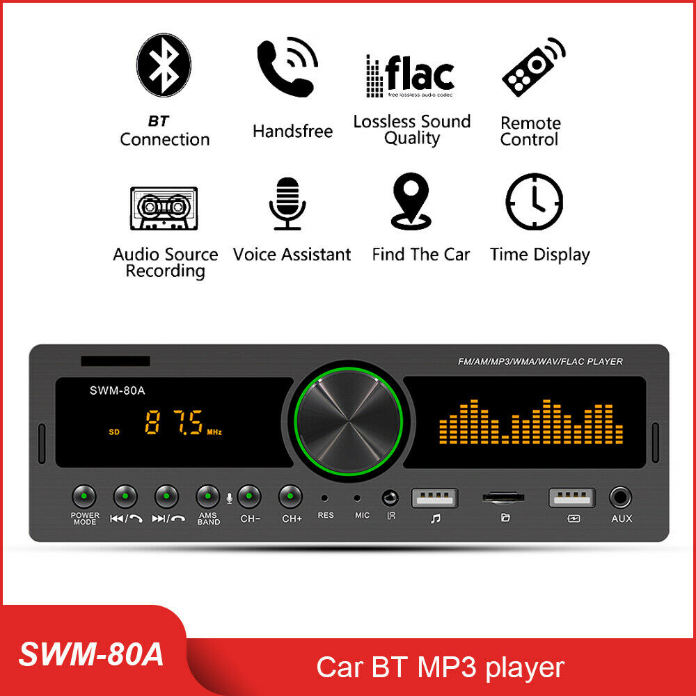 12V Car Radio Stereo USB SD AUX FM Radio with Remote Controller MP3 Audio Player