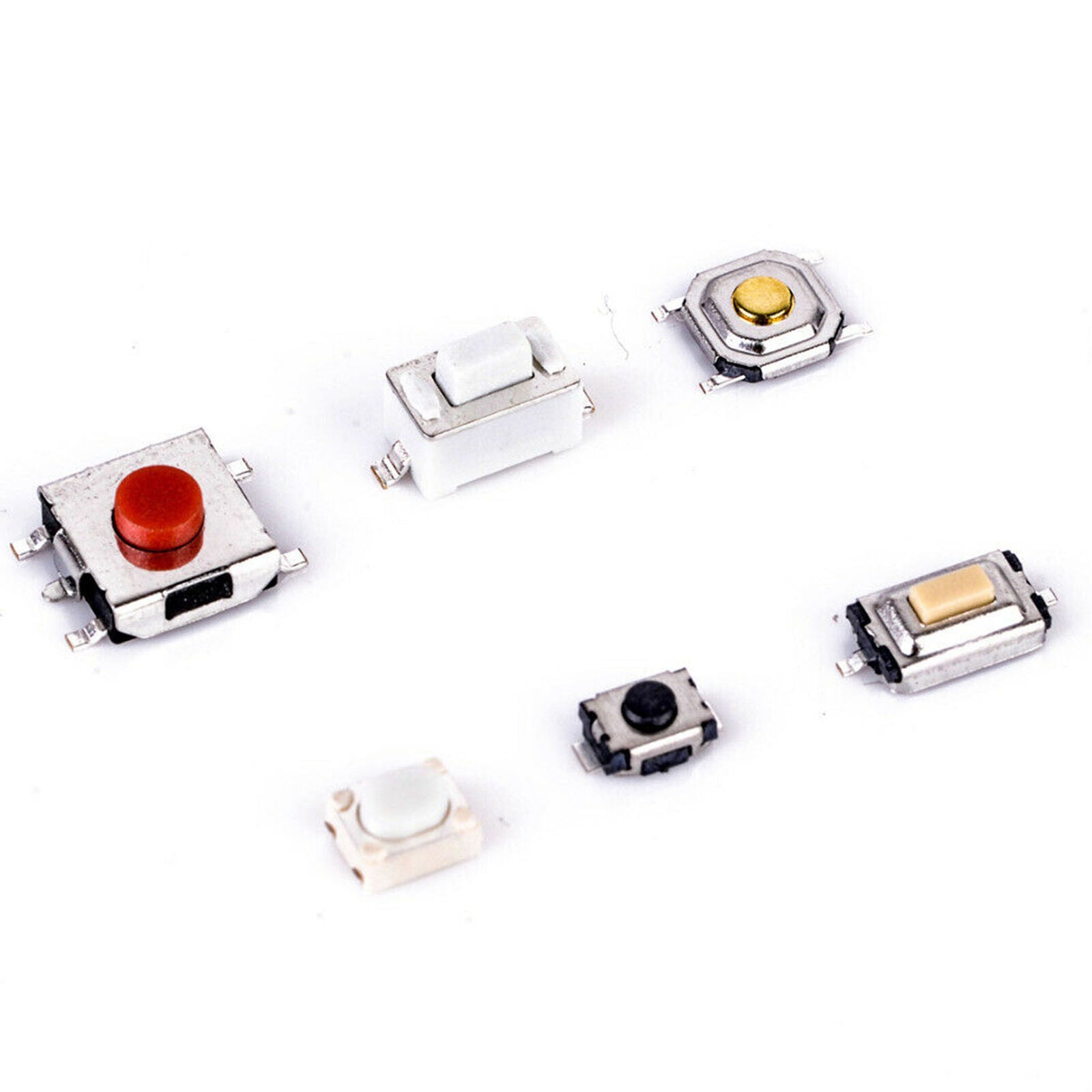 250pcs 10 Types Tact Tactile Push Button Micro Switch Car Remote Key Microswitch