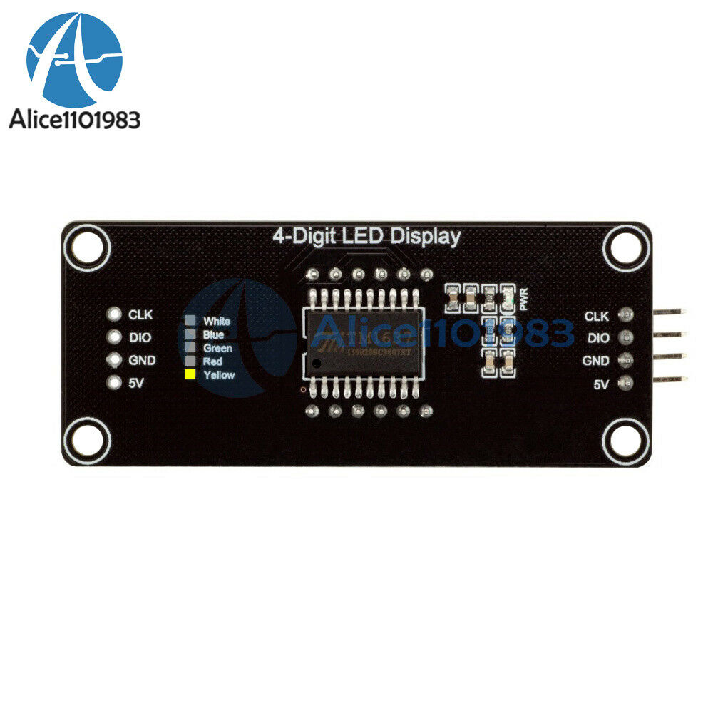 Yellow 0.56" inch TM1637 4-Bits Digital LED Clock Tube Display for Arduino