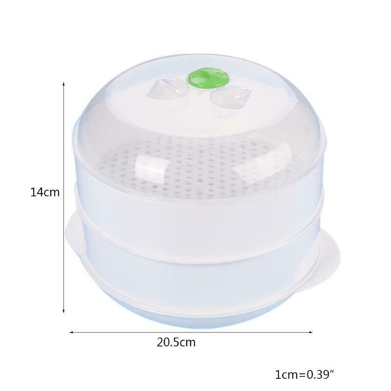 Double plastic steamer microwave oven round steamer