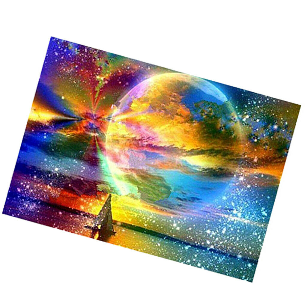 Full Drill 5D Diamond Painting Rainbow Landscape Embroidery Cross-stitch