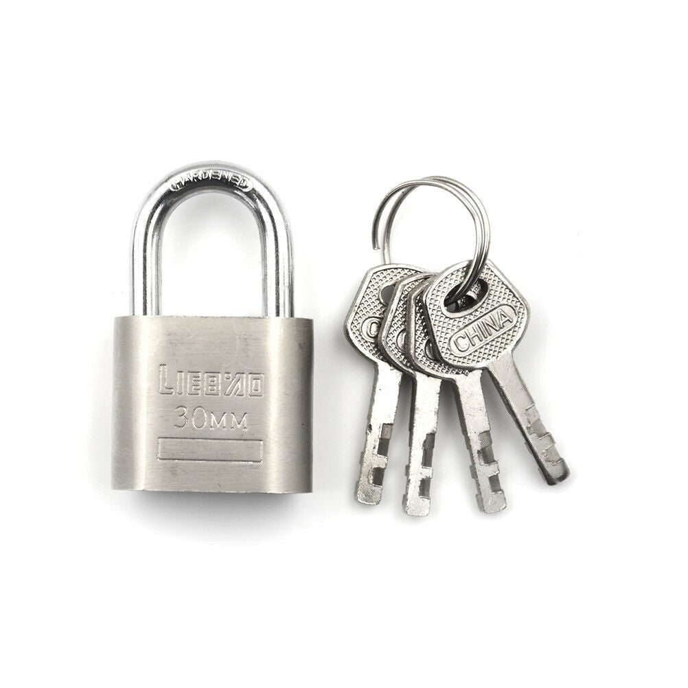Metal 30mm 3 Keys High Security Solid Lock Door Gate Jewlery Box Safety P.l8