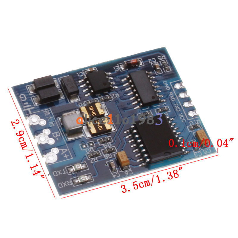 3V-5.5V Industrial TTL To RS485 Module RS485 To TTL Serial UART With Isolation