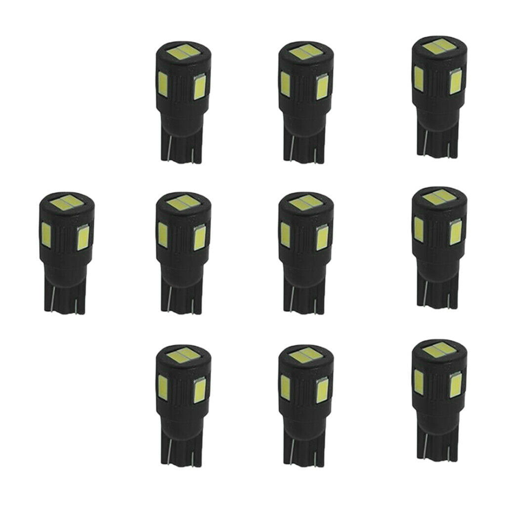 10 Pieces Car Vehicles Interior T10 5630 LED 6SMD W5W 194 168 2825 158 Light