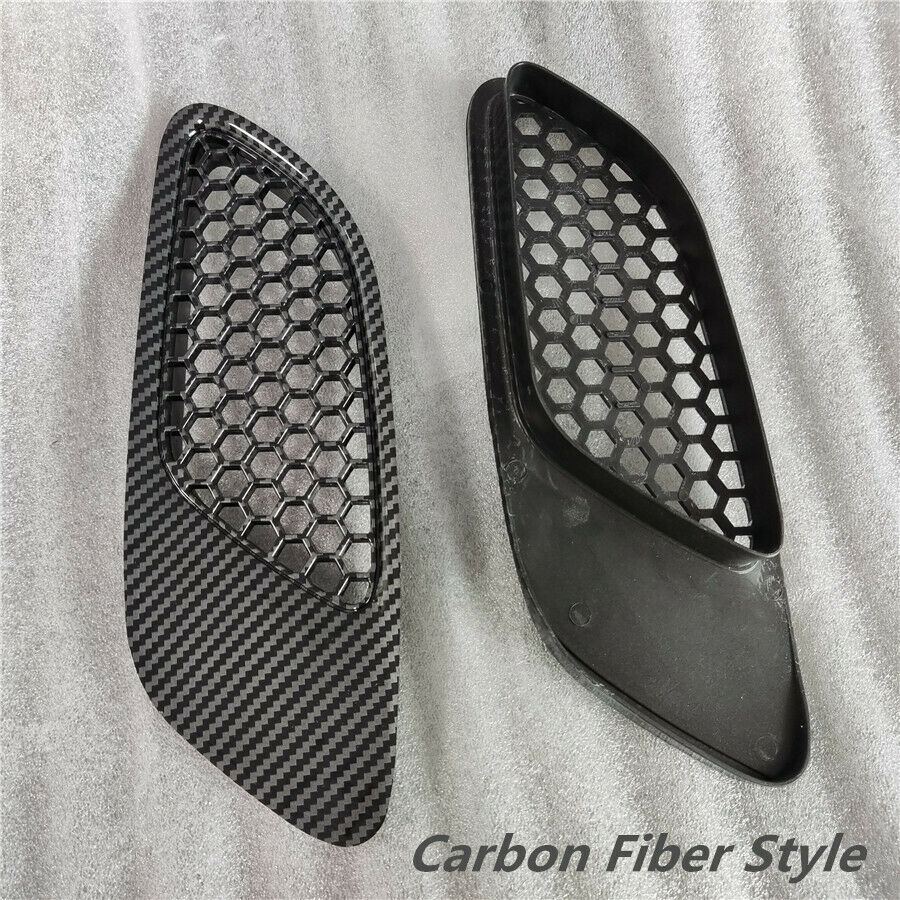 2x Carbon Fiber Style Bonnet Vent Hood Air Vents For BMW E90 E91 E92 E93 M3 Type