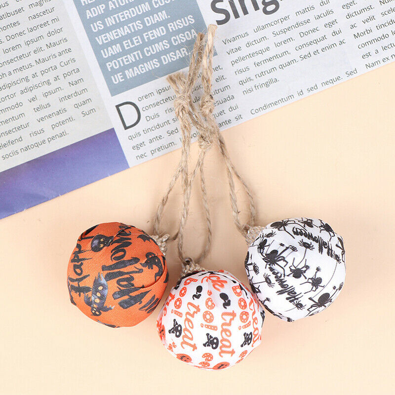 12PCS Halloween Ball Ornament Hanging Ball Decoration Halloween Pumpkin Ba Rf